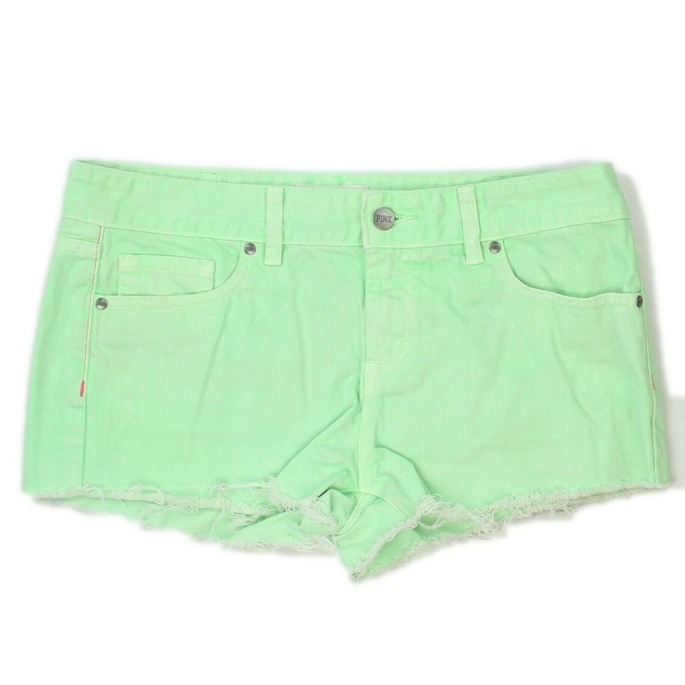 Victorias Secret PINK Mint Green Denim Shorts